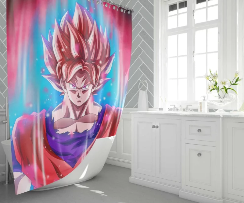 Goku Unforgettable Epic Battle Anime Shower Curtain 1
