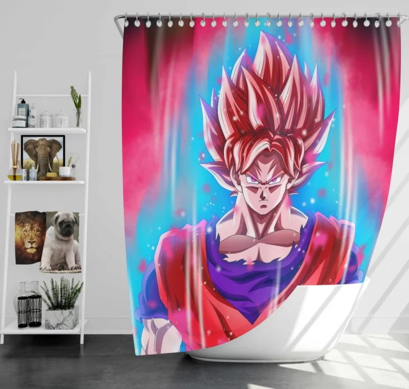 Goku Unforgettable Epic Battle Anime Shower Curtain