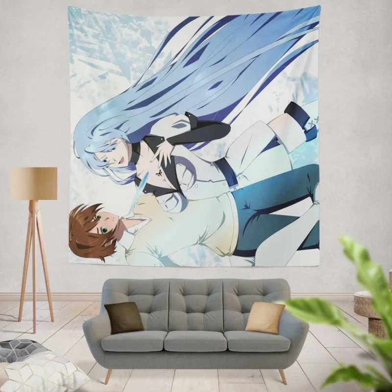 Esdeath and Tatsumi Akame ga Kill! Bond Anime Wall Tapestry
